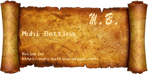 Muhi Bettina névjegykártya