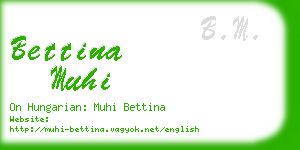 bettina muhi business card